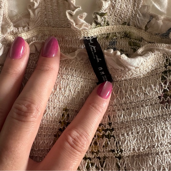 Floral Ruffle Trim Smocked Top - Picture 2 of 2